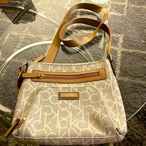 New Calvin Klein Crossbody Tan Bag